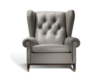 2019 - Tufted leather armchair with armrests by Poltrona Frau - view 2